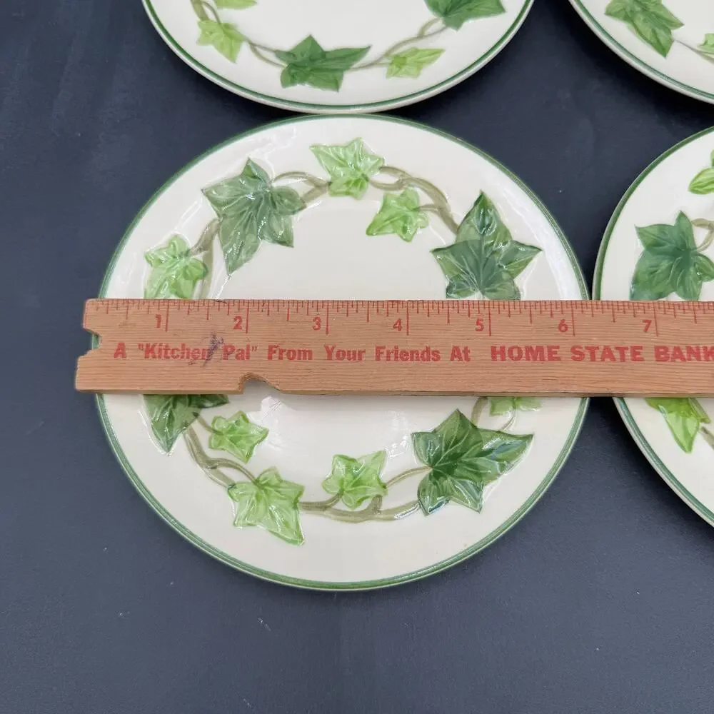 Vintage Franciscan Ivy USA Dinnerware  Cups & Saucers Set of 4 (8 pcs)